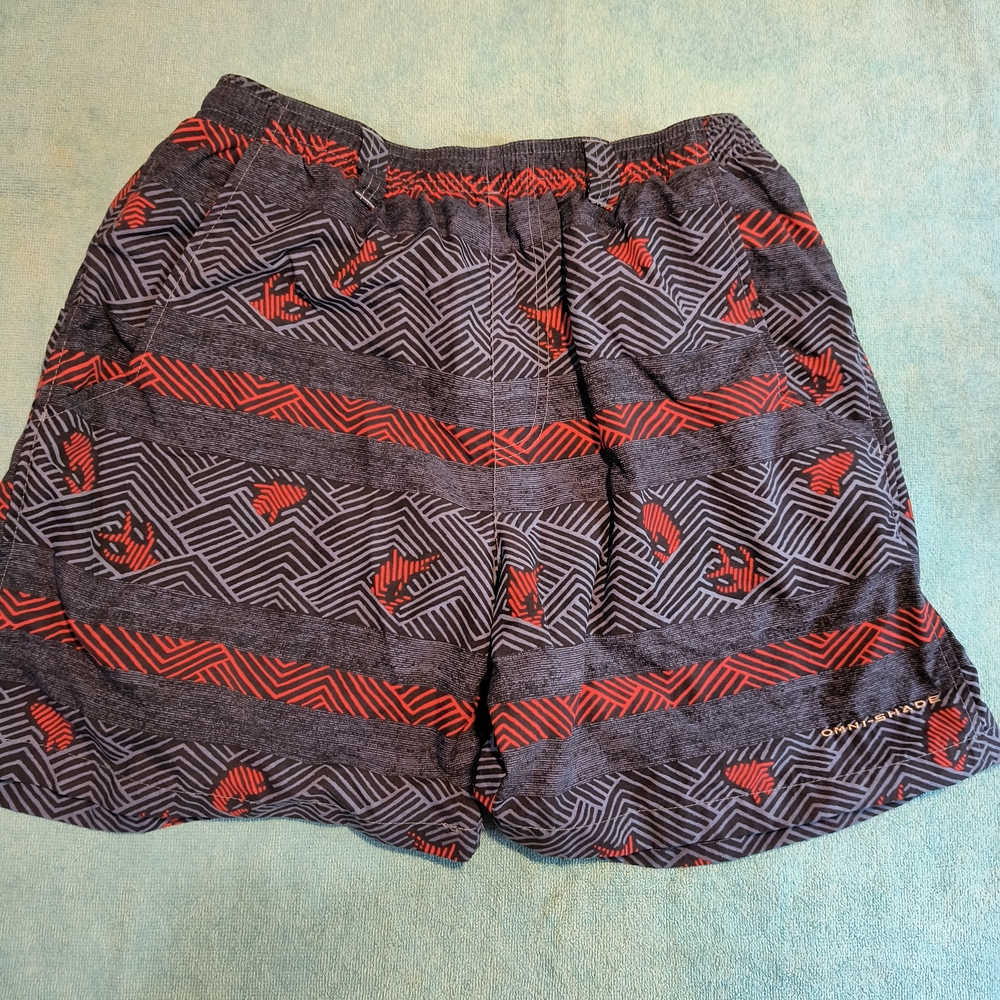 Columbia Men's Swim Board Shorts - Black and Red